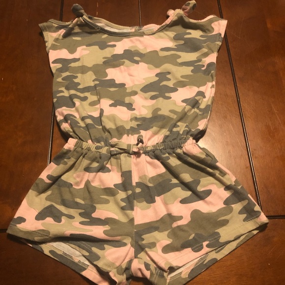 girls camo romper